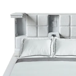 Grand lit avec lumières de lecture et console (60