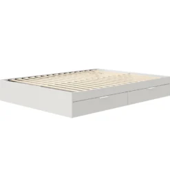 Grand lit avec rangement 2 tiroirs (60") - Nexera