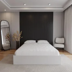 Grand lit avec rangement 2 tiroirs (60
