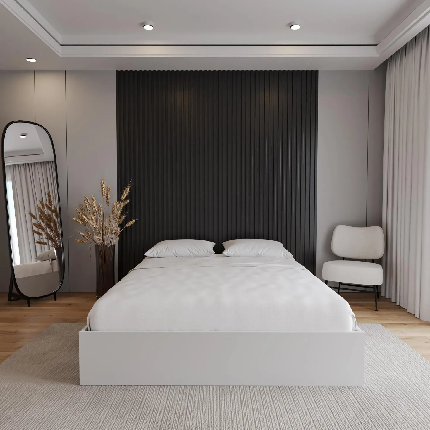 Grand lit avec rangement 2 tiroirs (60") - Nexera