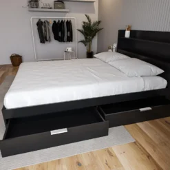 Grand lit avec rangement 2 tiroirs (60