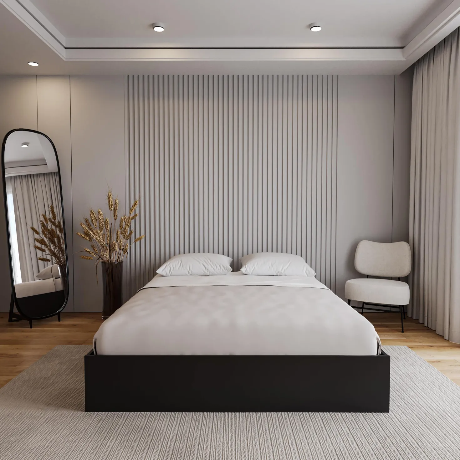 Grand lit avec rangement 2 tiroirs (60") - Nexera
