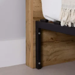 Grand lit avec rangement 2 tiroirs et tête de lit (60