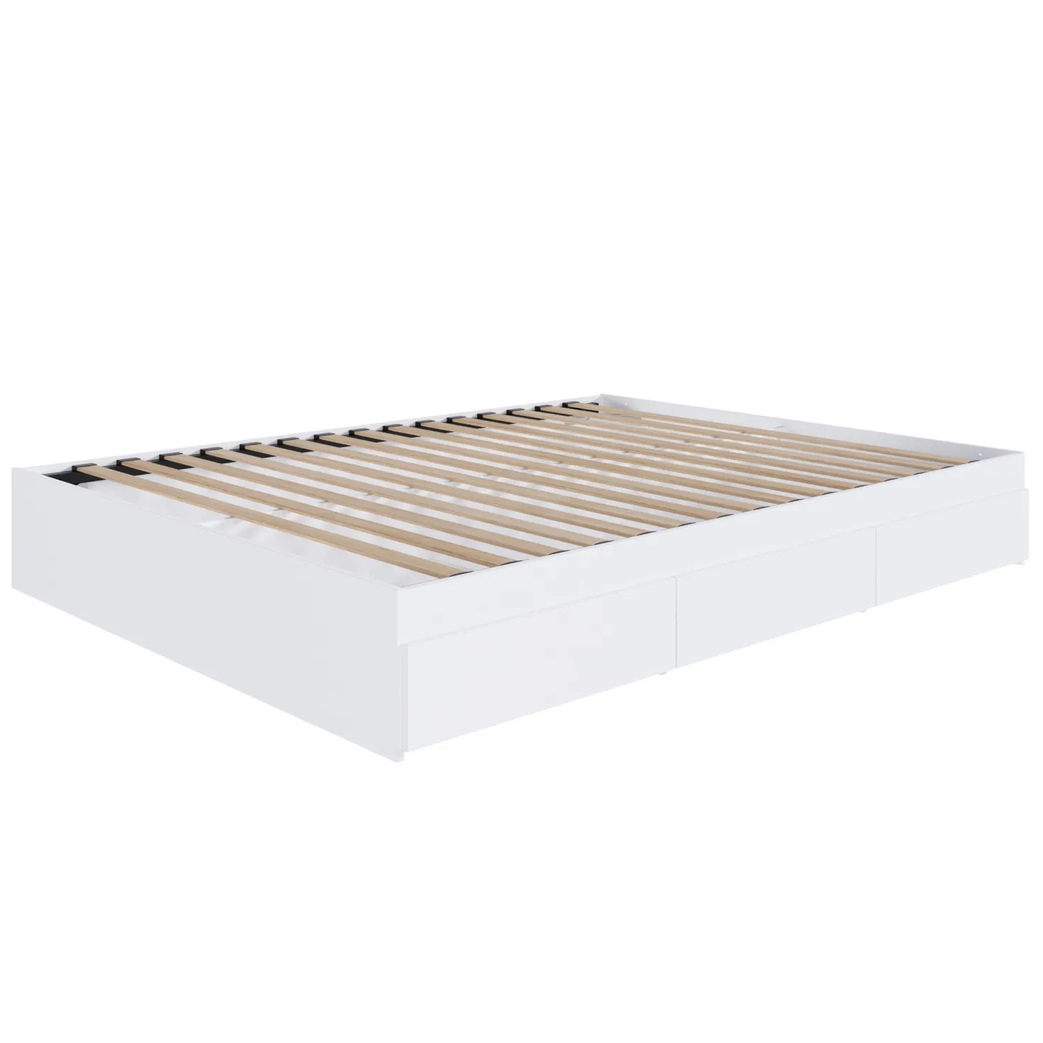 Grand lit avec rangement 3 tiroirs (60") - Nexera