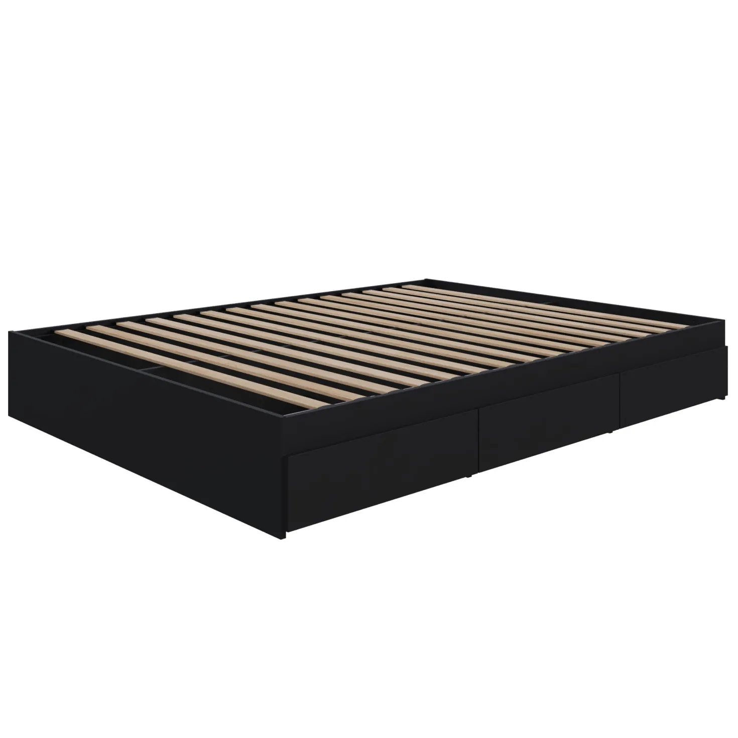 Grand lit avec rangement 3 tiroirs (60") - Nexera