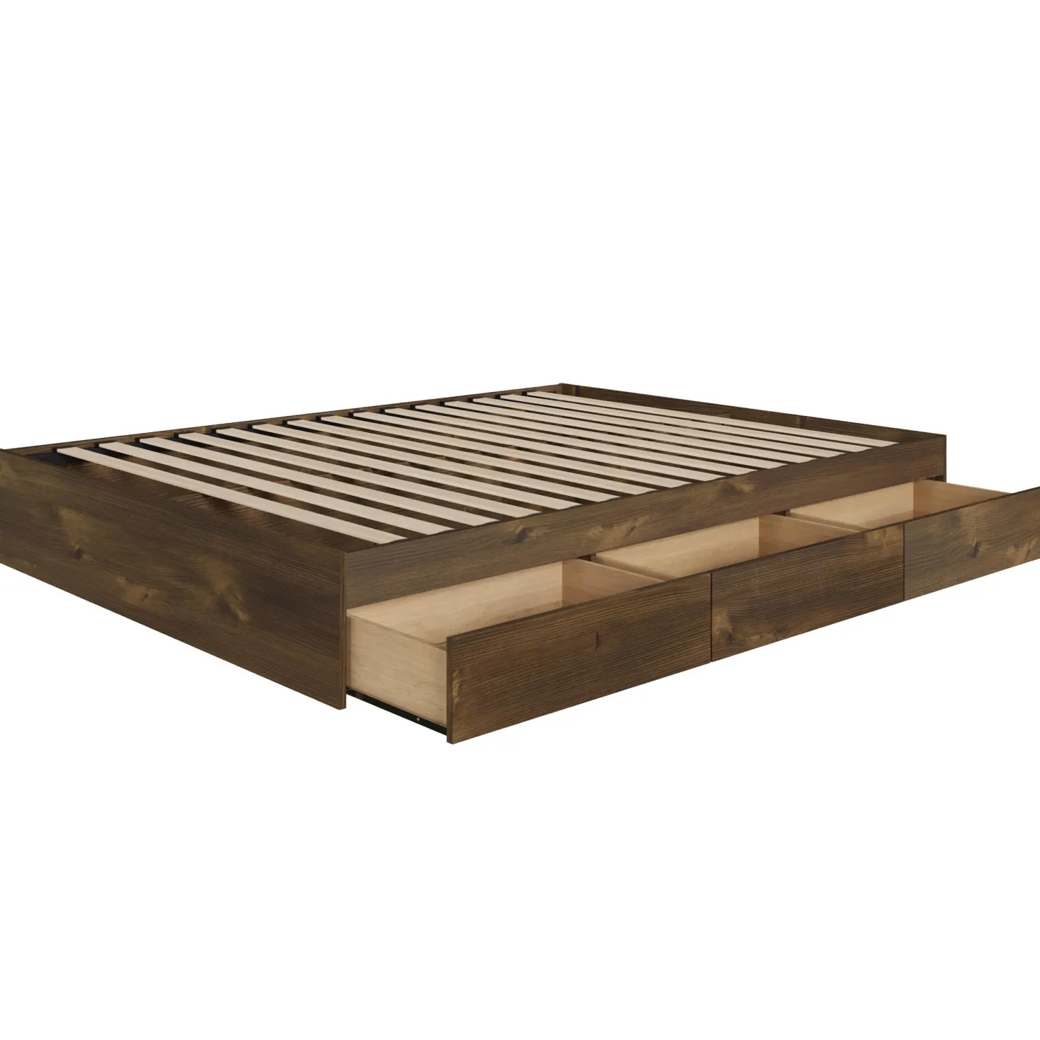 Grand lit avec rangement 3 tiroirs (60") - Nexera