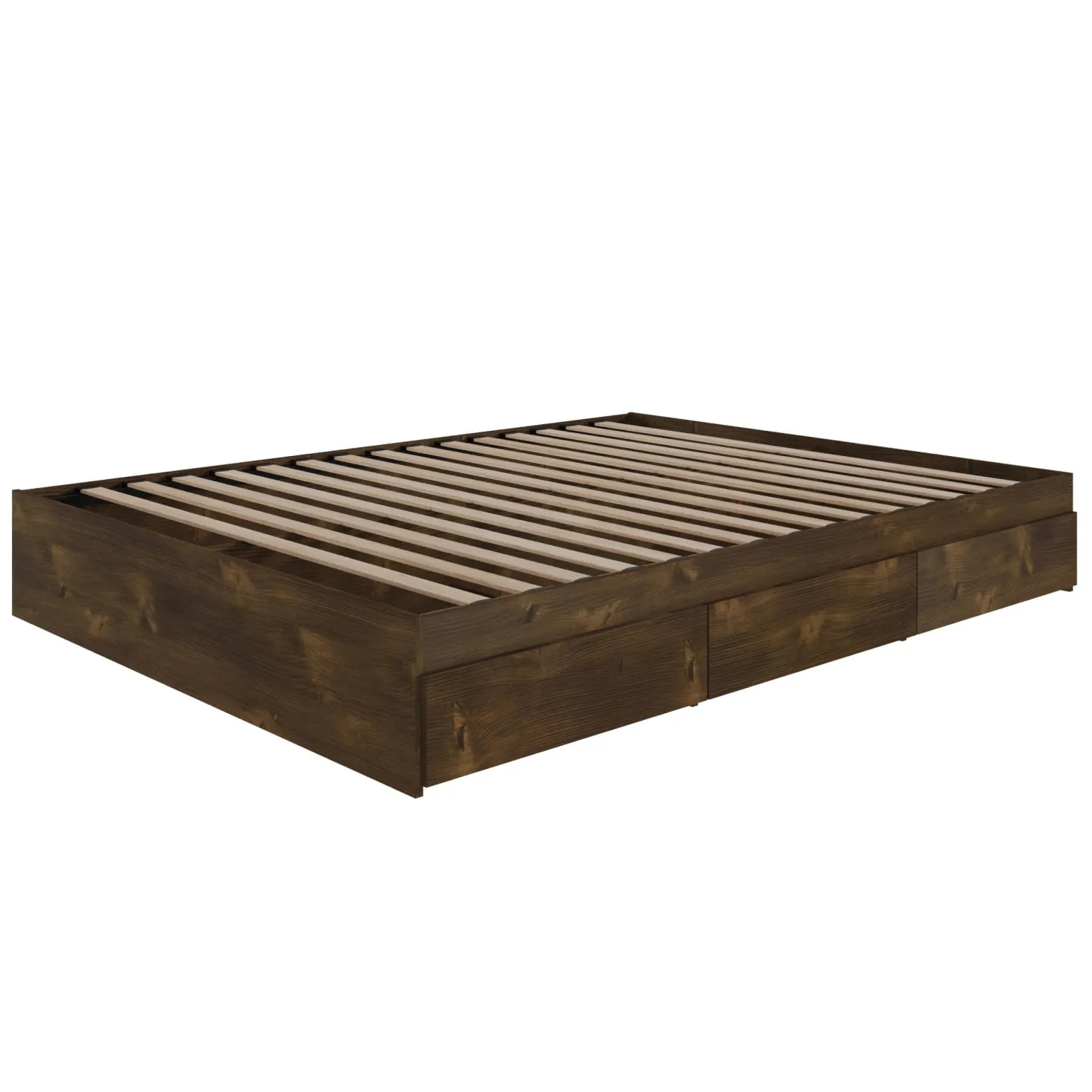Grand lit avec rangement 3 tiroirs (60") - Nexera