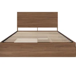 Grand lit avec rangement 3 tiroirs et tête de lit (60") - Nexera