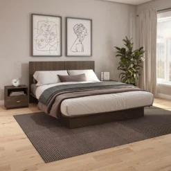 Grand lit avec tête de lit (60")