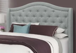 Grand lit en tissu avec tête de lit (60