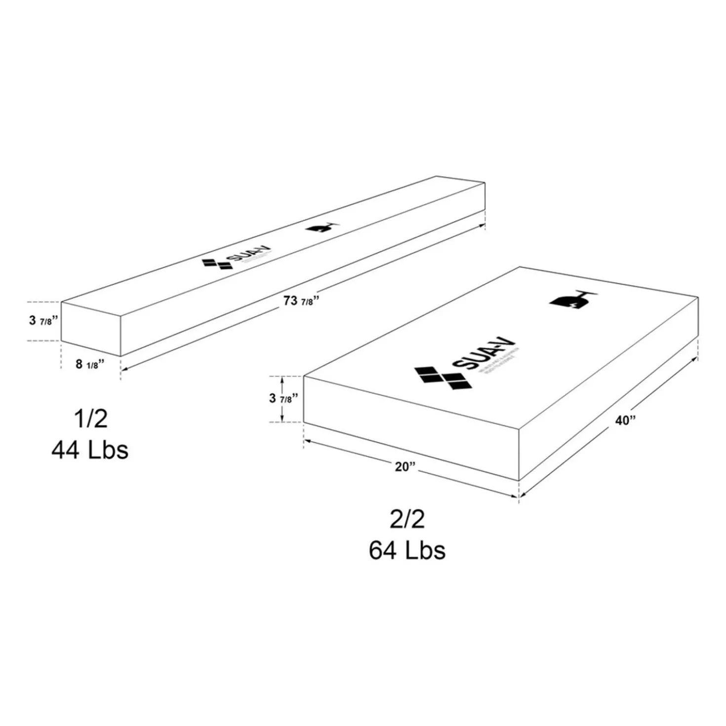 Grand lit plateforme (60")