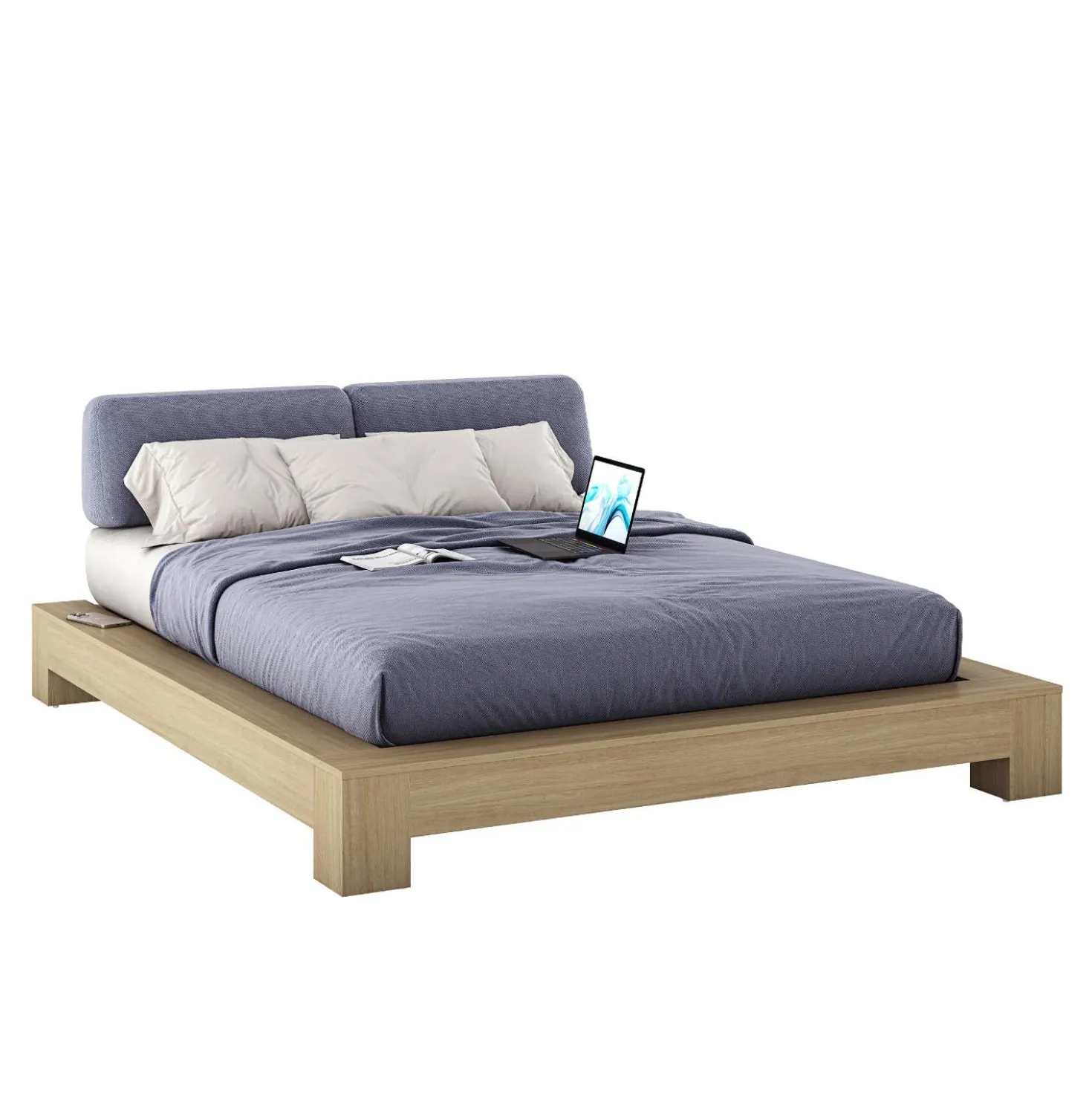 Grand lit plateforme (60")
