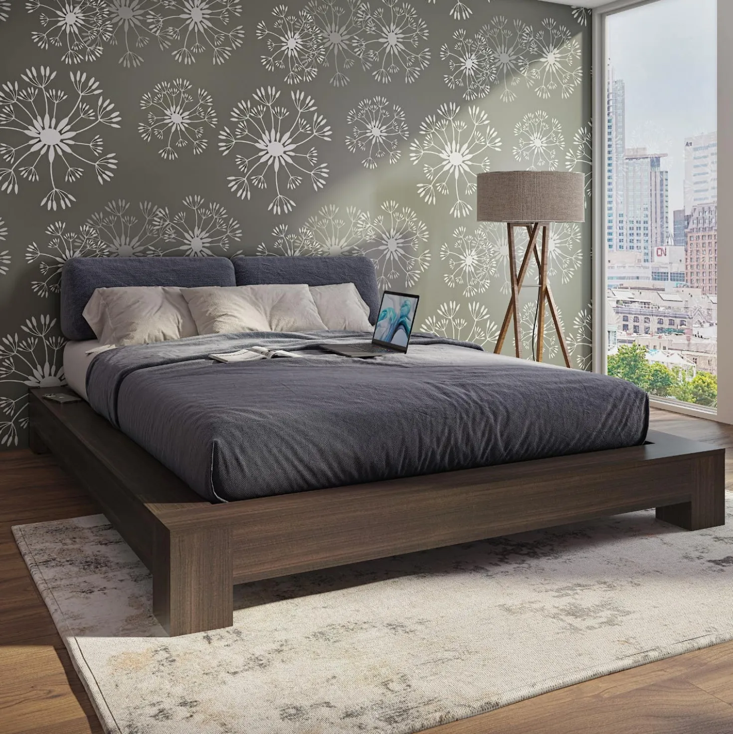 Grand lit plateforme (60")