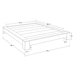 Grand lit plateforme (60