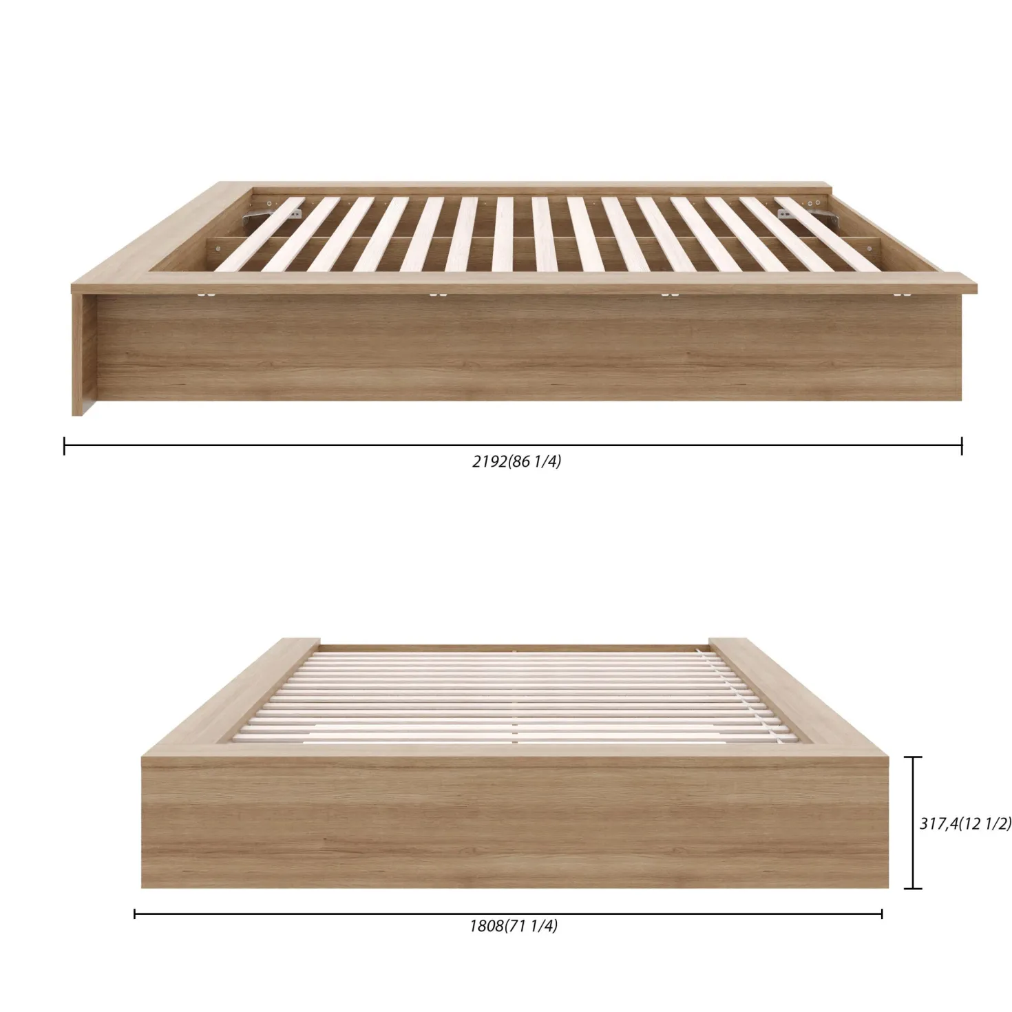 Grand lit plateforme (60") - Nexera