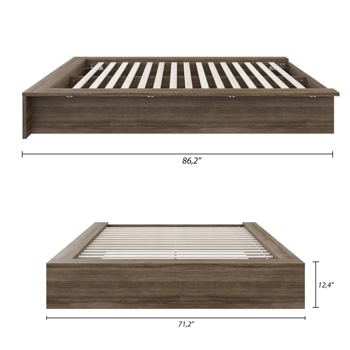 Grand lit plateforme (60") - Nexera