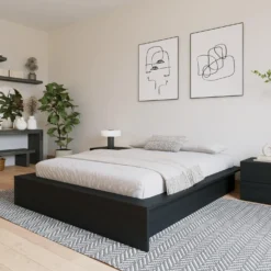Grand lit plateforme (60