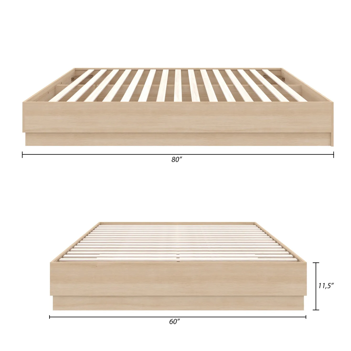 Grand lit plateforme (60") - Nexera