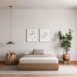 Grand lit plateforme (60