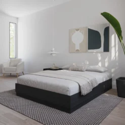 Grand lit plateforme (60