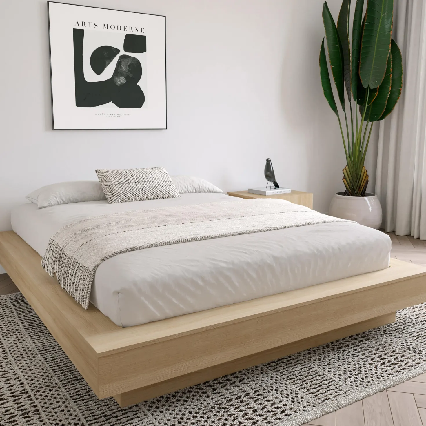Grand lit plateforme (60") - Nexera