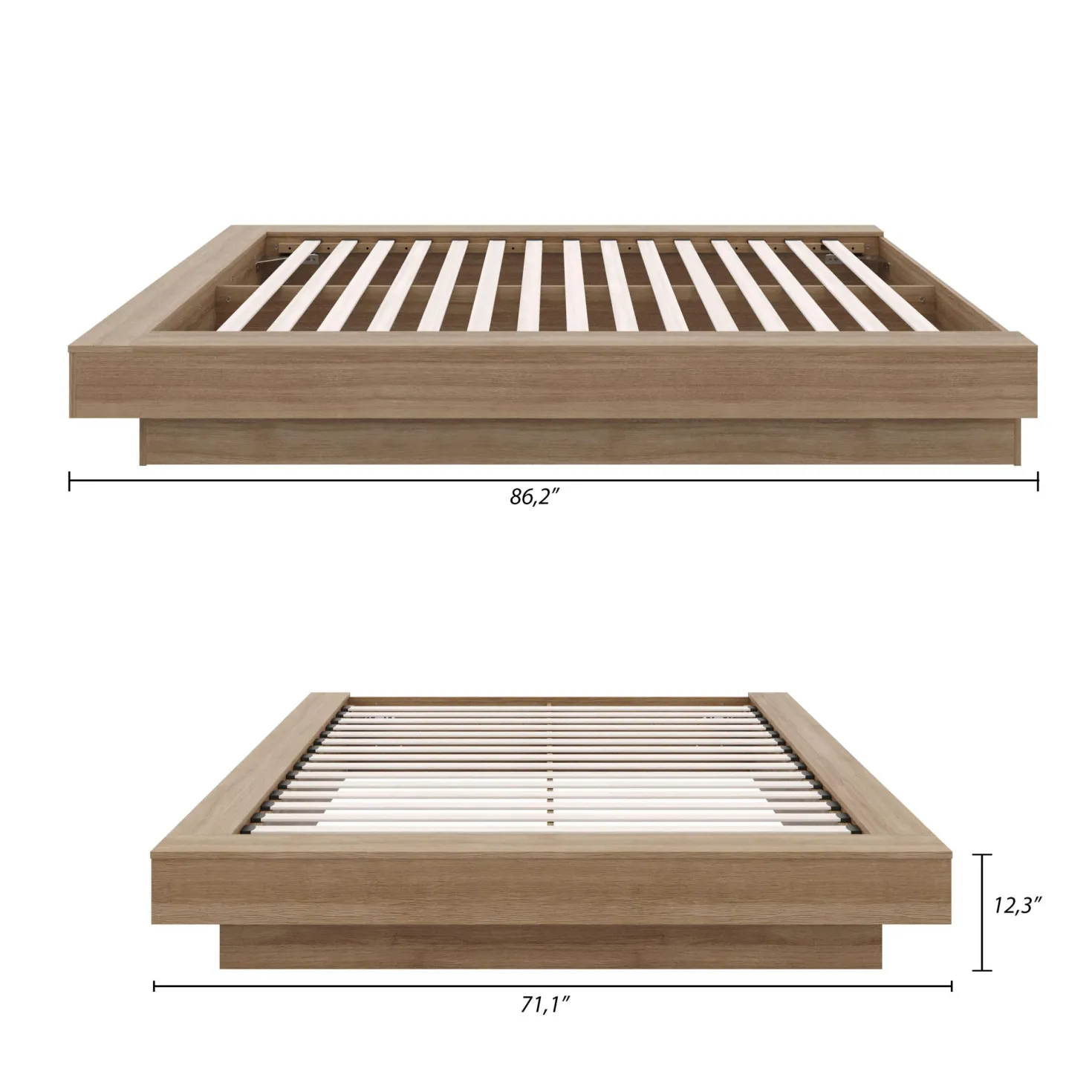 Grand lit plateforme (60") - Nexera