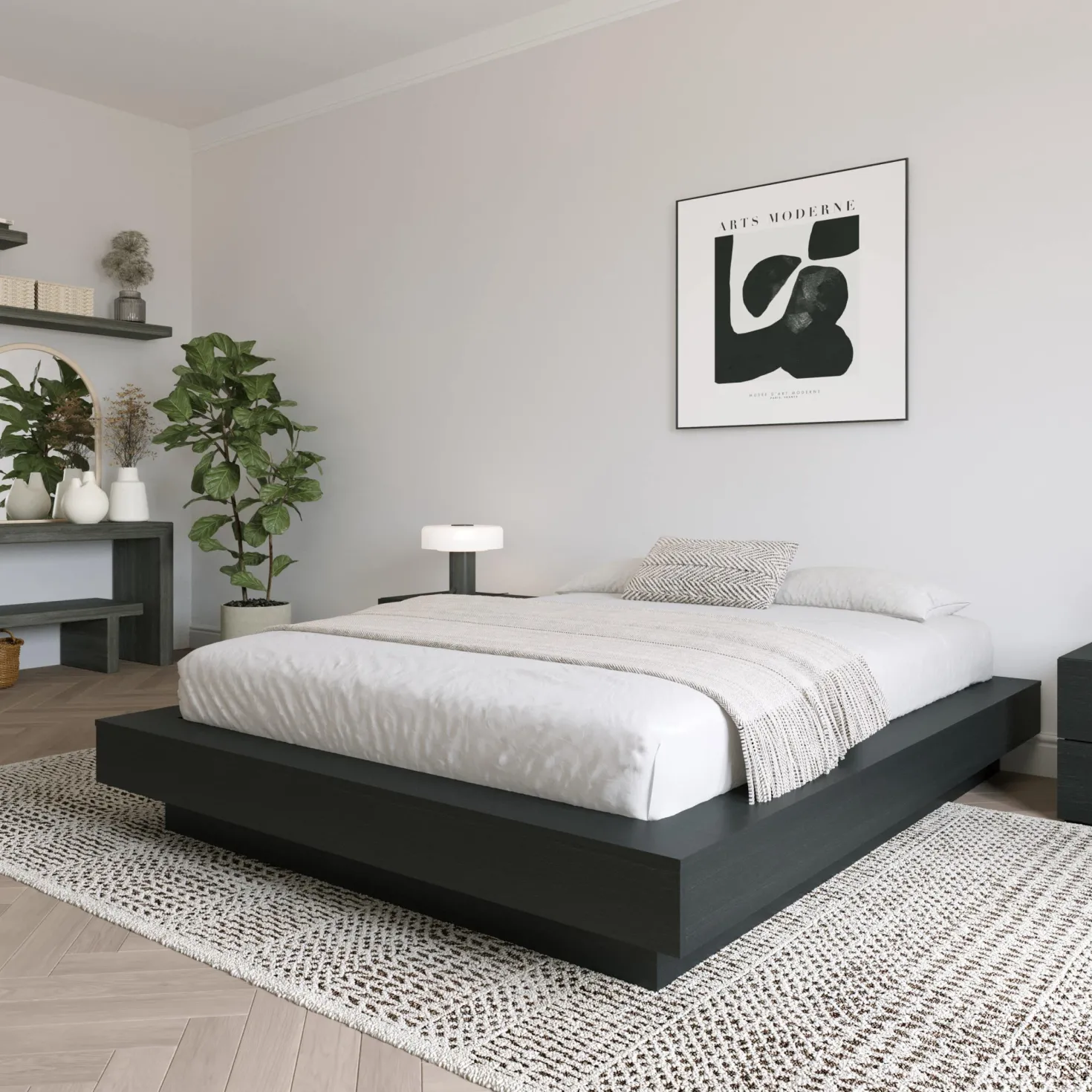 Grand lit plateforme (60") - Nexera