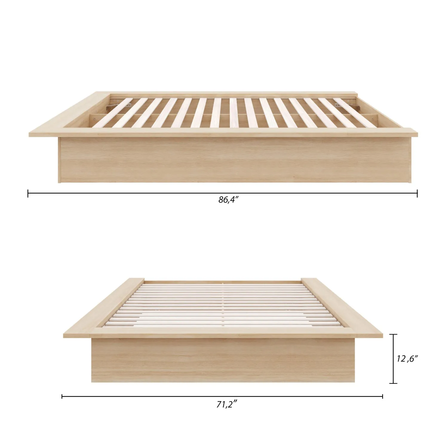 Grand lit plateforme (60") - Nexera