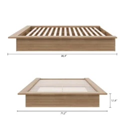 Grand lit plateforme (60