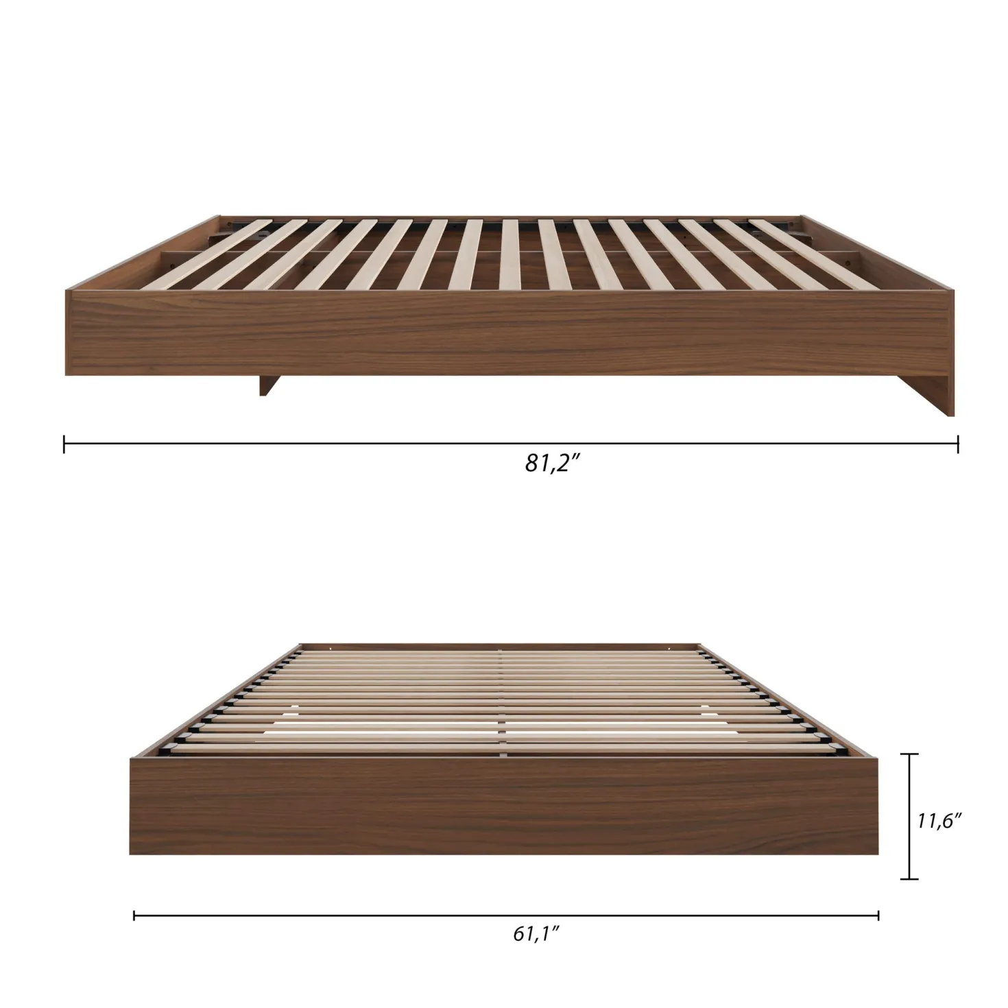Grand lit plateforme (60") - Nexera