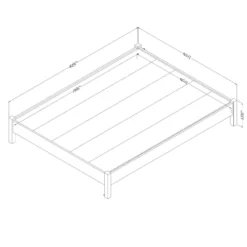 Grand lit plateforme (60