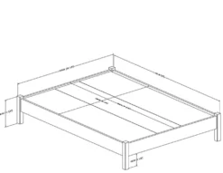 Grand lit plateforme (60