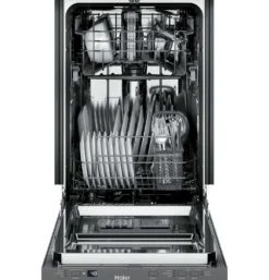 HAIER Lave-vaisselle 18 po Encastré Acier inoxydable 18