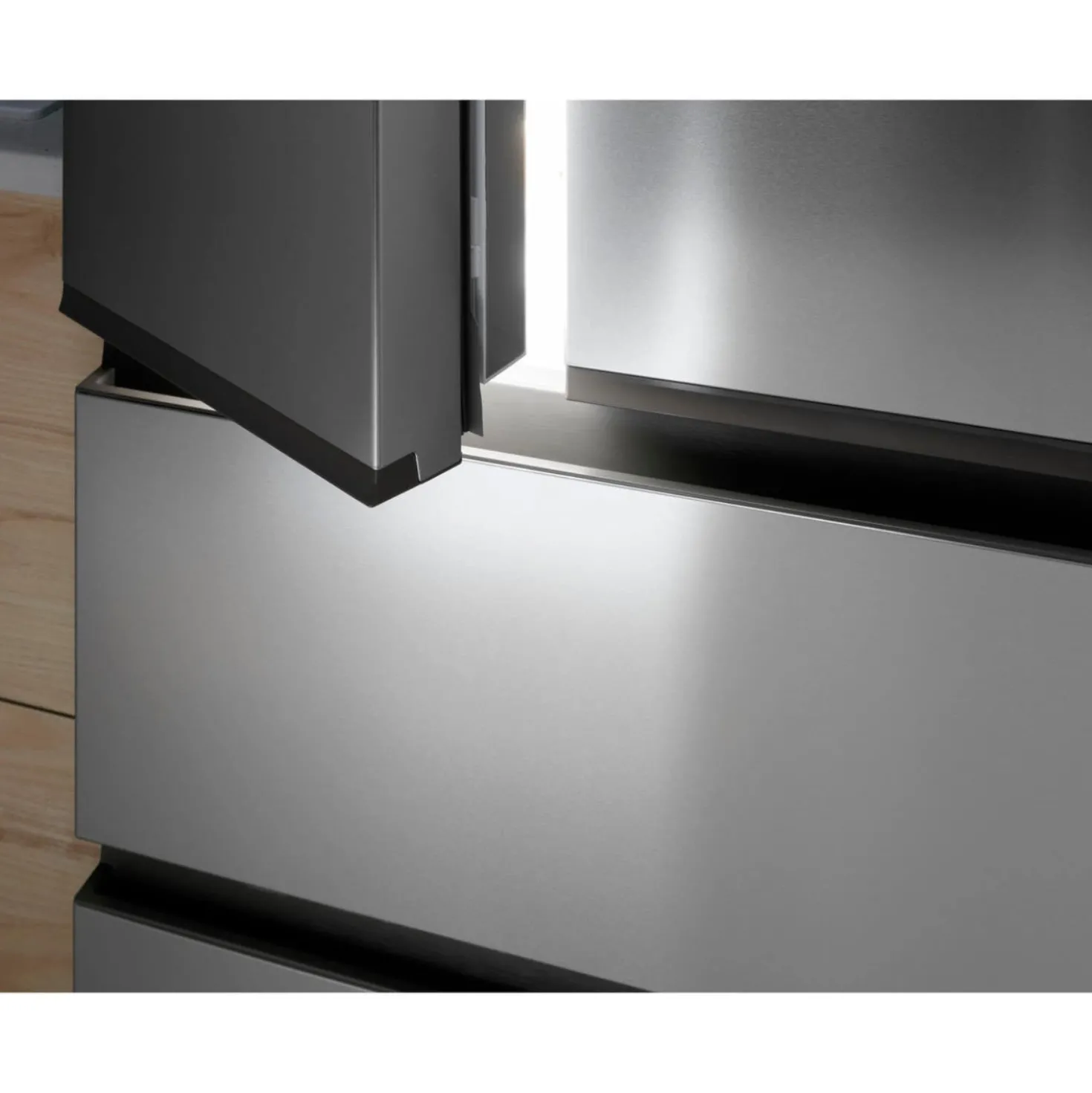 HAIER Réfrigérateur 14,5 pi3 28 po Inox Portes françaises - QJS15HYRFS