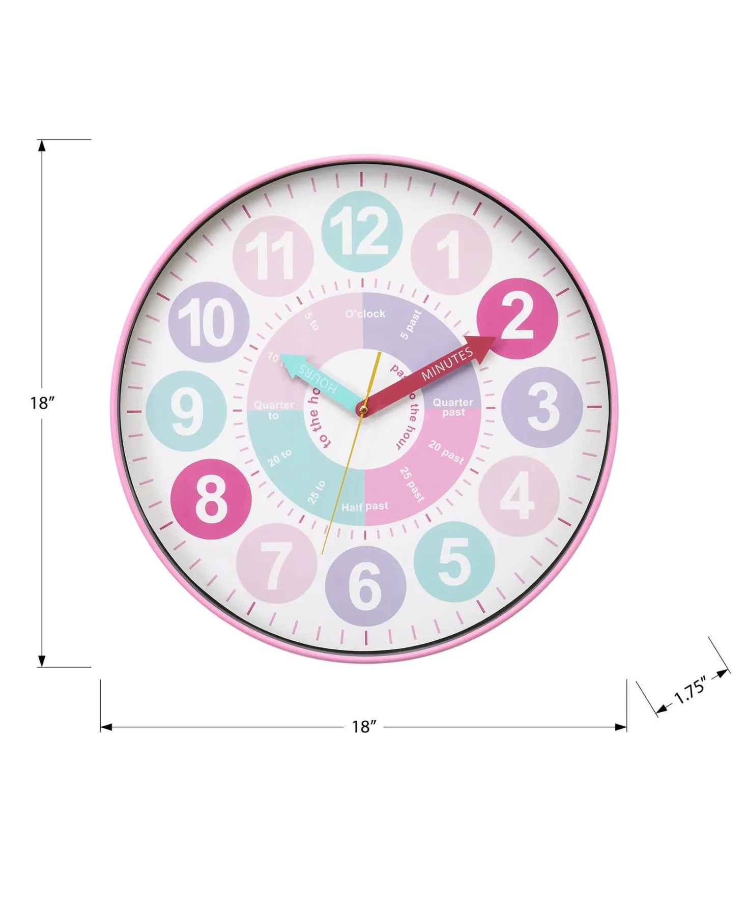 Horloge murale pour enfants 18"