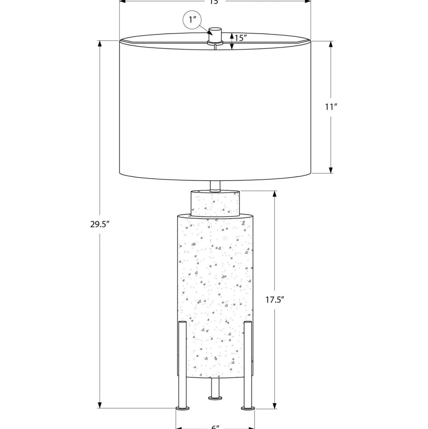 Lampe de table 30"H