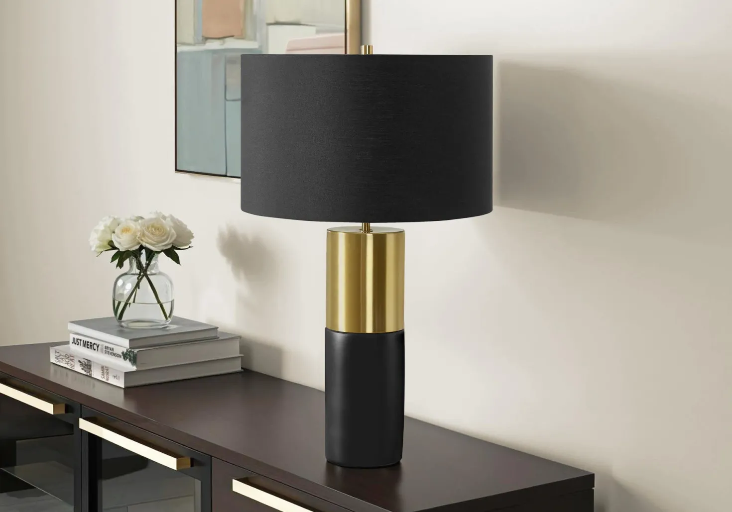 Lampe de table 25"H en béton