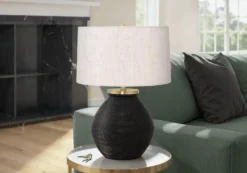 Lampe de table 25"H en béton