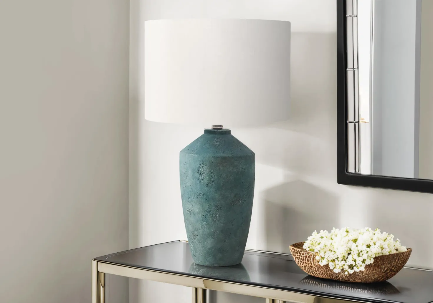 Lampe de table 25"H en béton