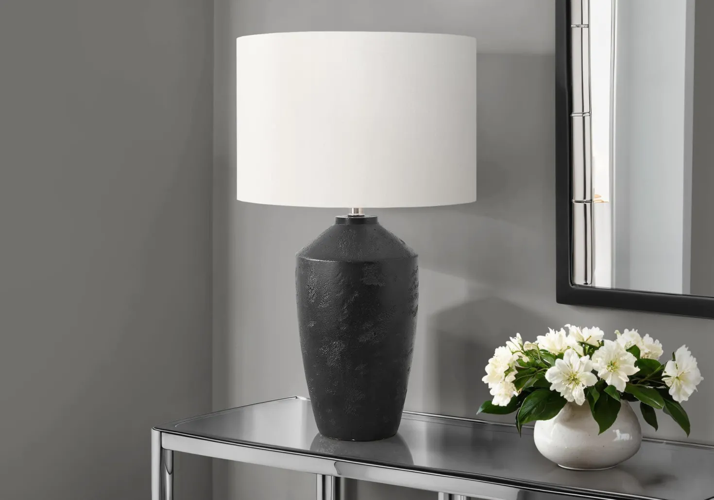 Lampe de table 25"H en béton