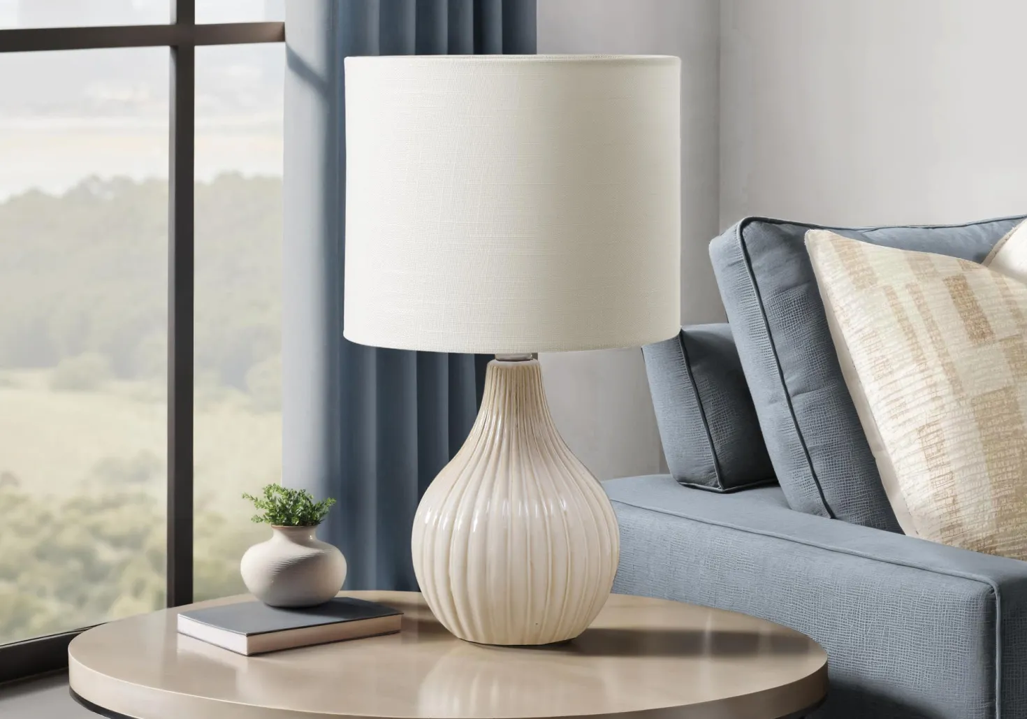Lampe de table 17"H en céramique