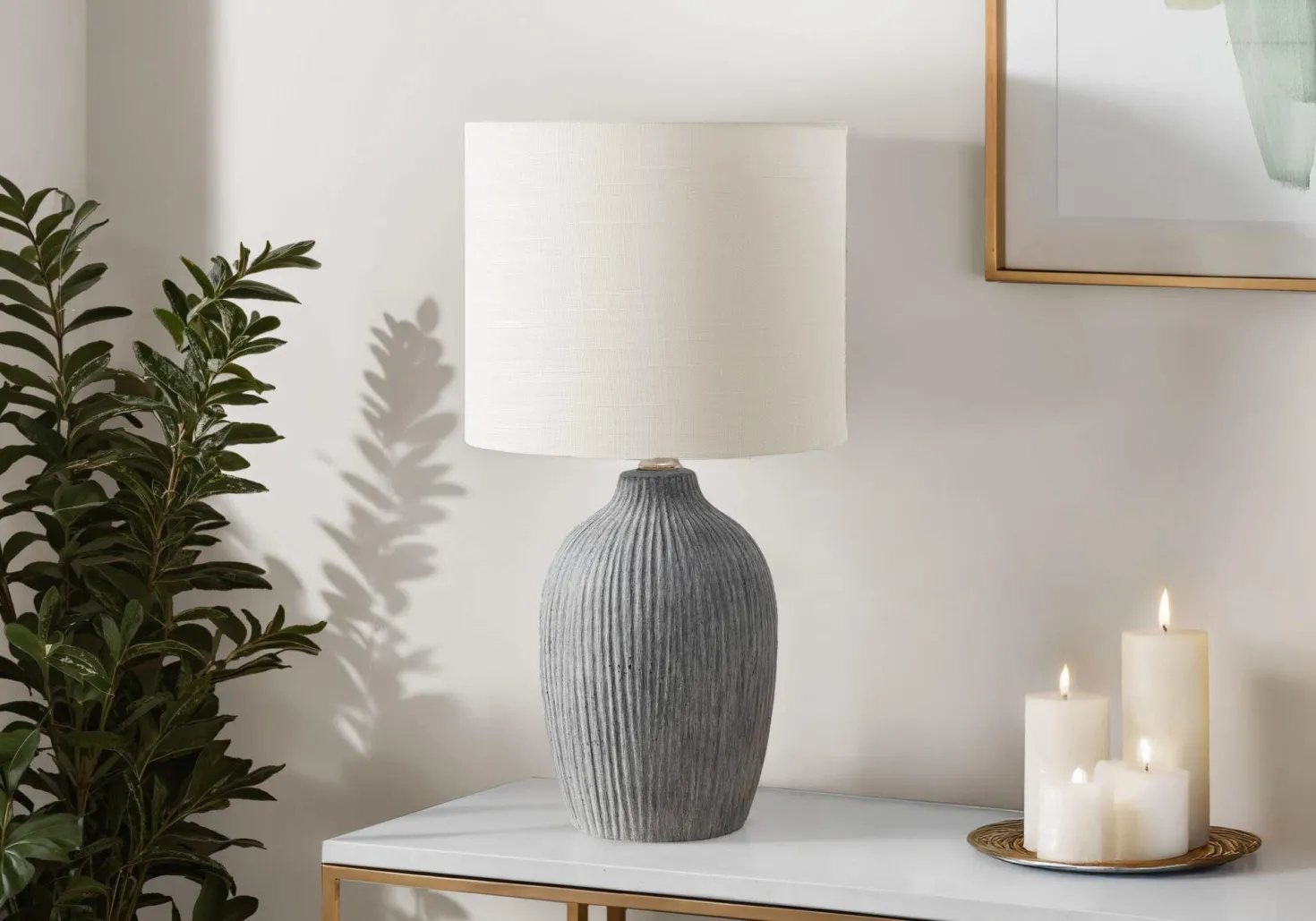 Lampe de table 18"H en céramique