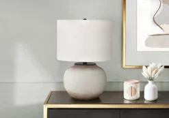 Lampe de table 21"H en céramique