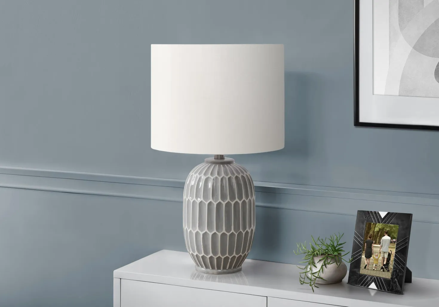 Lampe de table 22"H en céramique