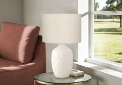 Lampe de table 25"H en céramique