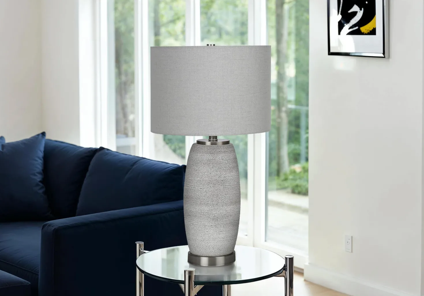 Lampe de table 25"H en céramique
