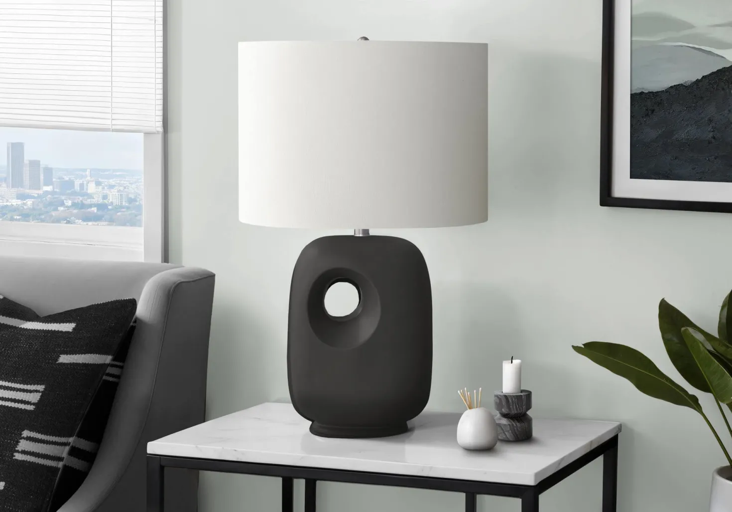 Lampe de table 26"H en céramique
