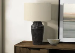 Lampe de table 28"H en céramique