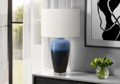 Lampe de table 29"H en céramique