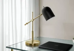Lampe de table 18"H en métal